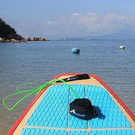 Abahub Premium Surfboard Leash, Straight Surf Board Leg Rope, Legrope Strap for Shortboard, Skimboard Replacement Leashes 6 Foot Green 6 mm Thick