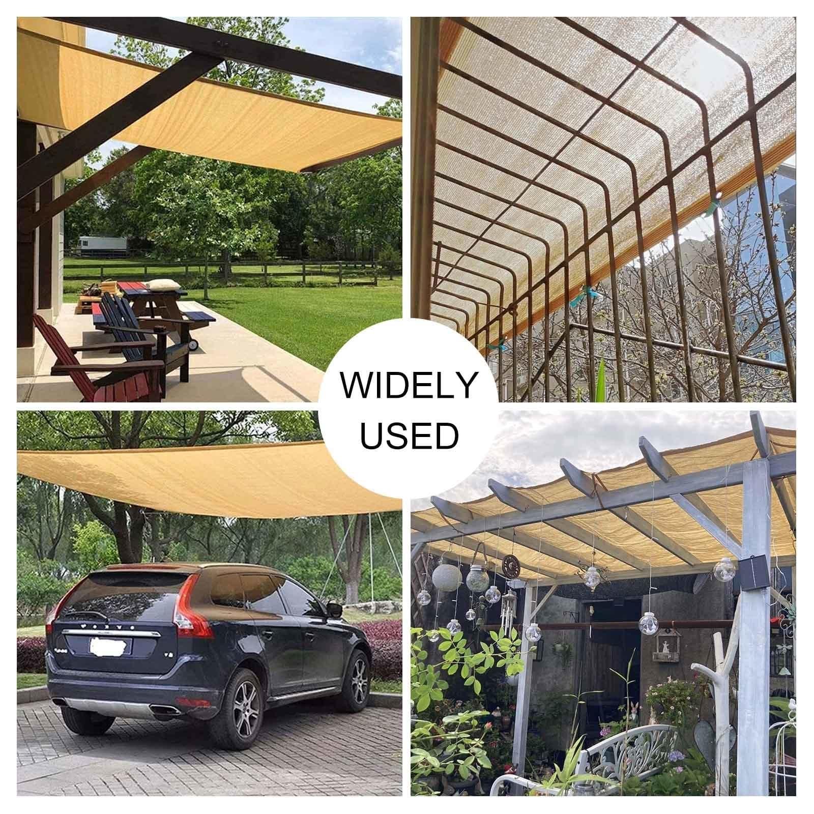 Bei e Netting 90% UV Protect Grommeted Sune per serre, parcheggio, giardino, capannone, cuccia per cani, misure disponibili da 2 x 4 m a 6 x 6 m