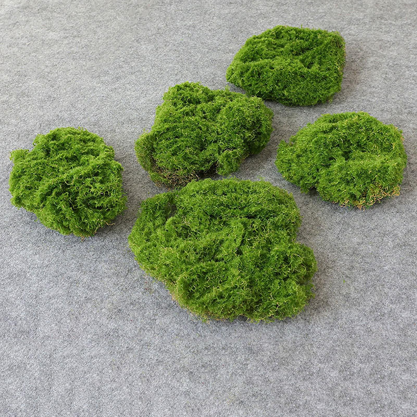 NCLOYN Fake Moss for Crafts, Faux Moss For Fairy Garden Diy Decorative Artificial Moss for Centerpieces Fairy Garden Floral Wedding, A