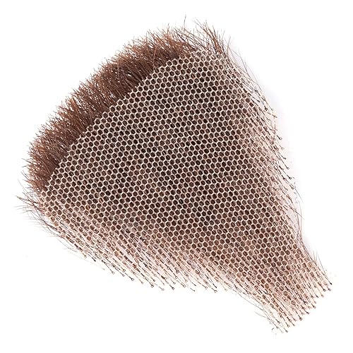 Miniatura 4 de kossys Barba falsa realista 100% cabello humano atada a mano completa barba de cabra realista marrón bigote para hombres, maquillaje,