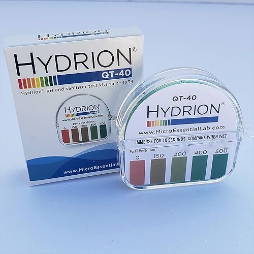 Hydrion QT-40 Desinfectante Rollo de prueba de 15pies con tabla de colores