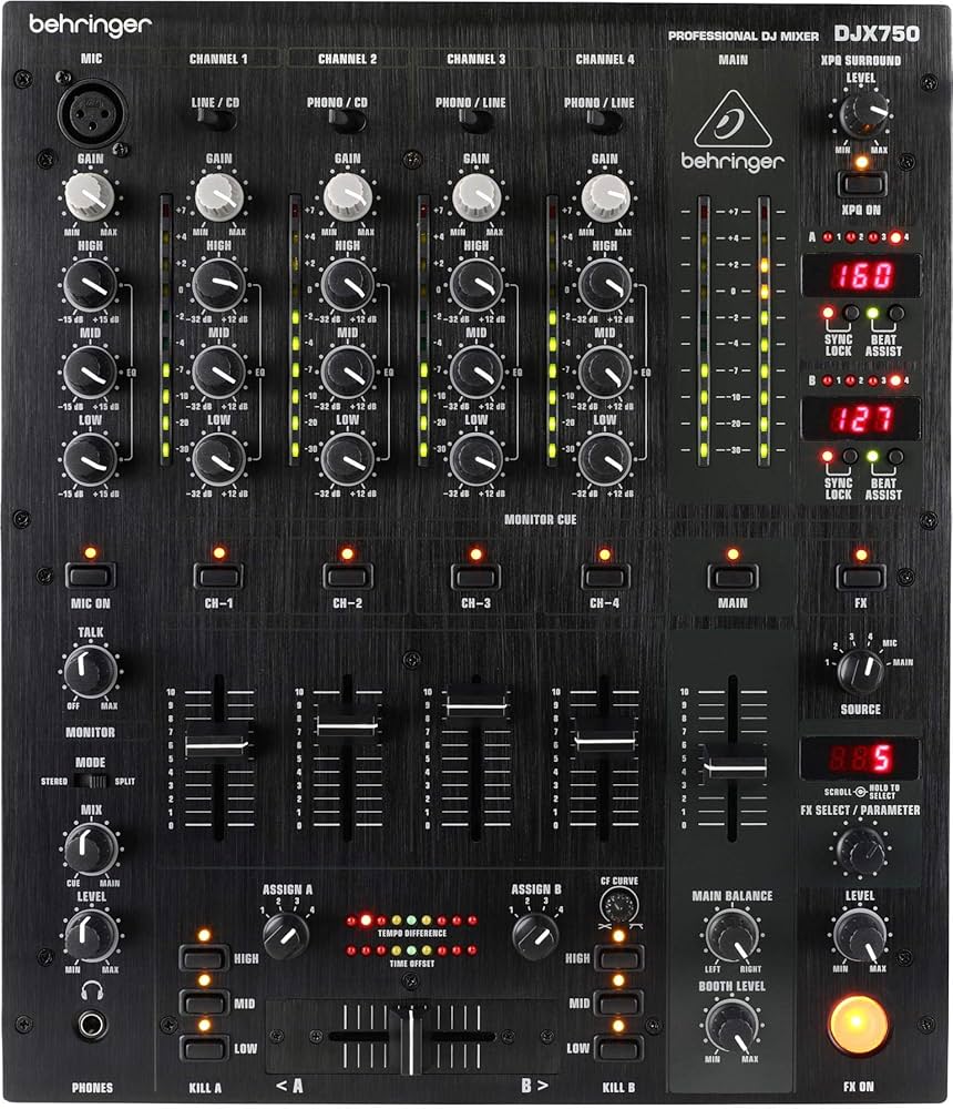 Behringer Pro Mixer DJX750 4channel DJ Mixer Reviews, 56 OFF