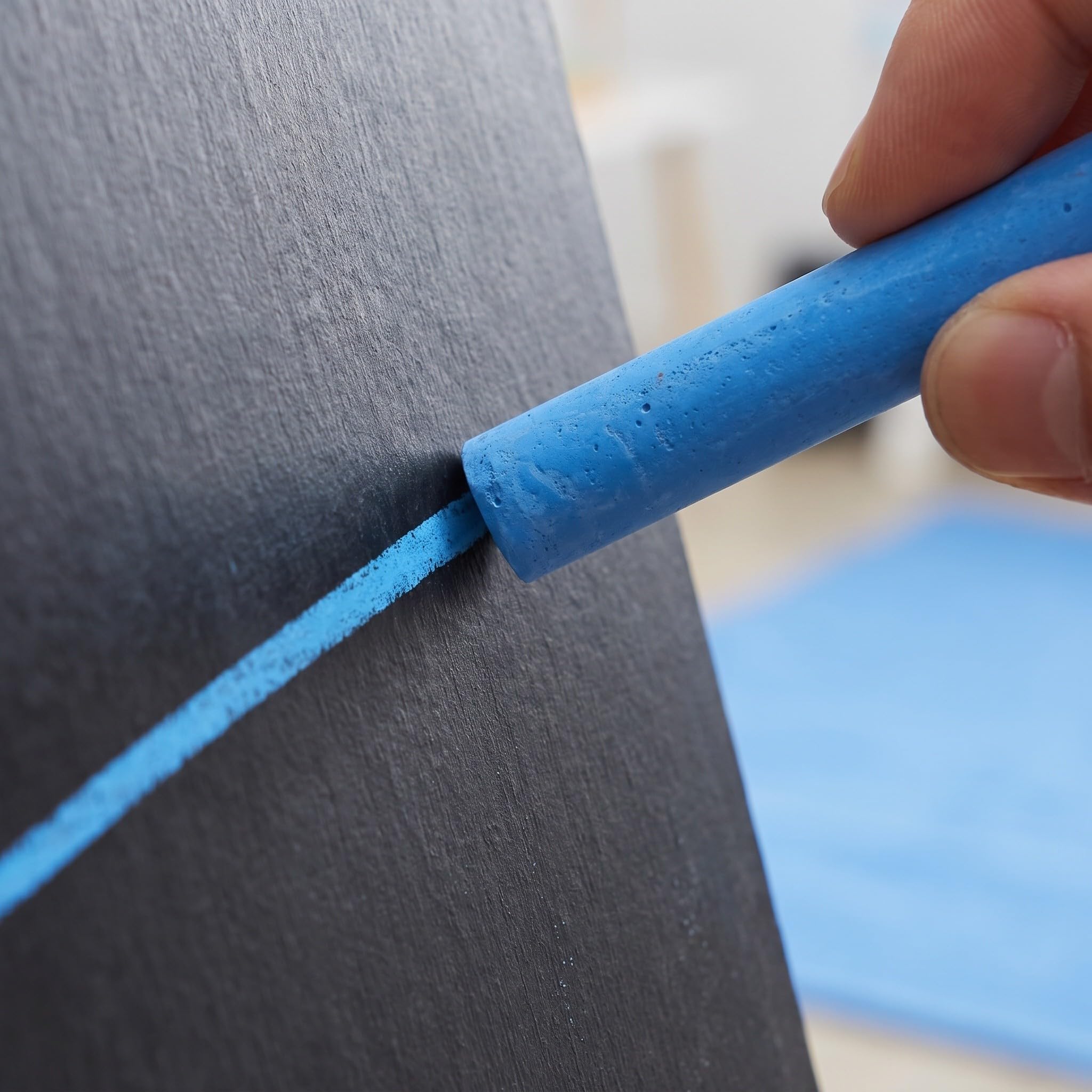 Kisangel 8 scatole di gessetti colorati per lavagna - Gessos a bassa emissione di polvere per aule scolastiche, materiale didattico, scrittura o pittura fluide, blu, 3x0,4"