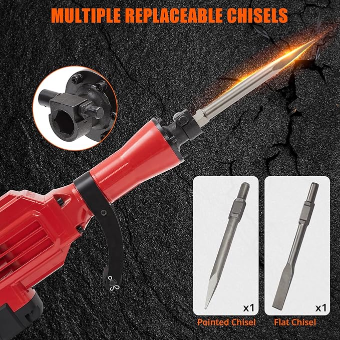 Martillo Demoledor Eléctrico 3600W TranquilNest, Kit 2 Piezas, 95A miniatura 7
