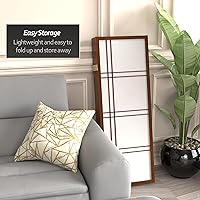 Vista 84 de Pantalla Shoji corta de doble cruz de 4 pies - Negro - 6 paneles