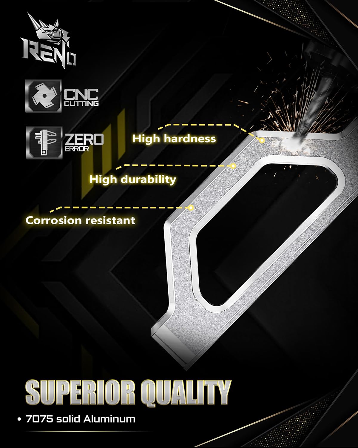 RENO Tie Down Hooks, Aluminium Bed Tie Down Anchors D Rings Compatible with Universal Truck Camper Pickup Trailer Cargo Control (Red,2PCS)