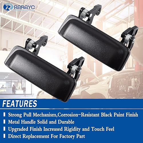 Miniatura 3 de Manija de puerta exterior (2 piezas) de metal para Ford Ranger 1998-2011, Mazda B2300 B3000 B4000 delantero izquierdo y manija lateral derecha del