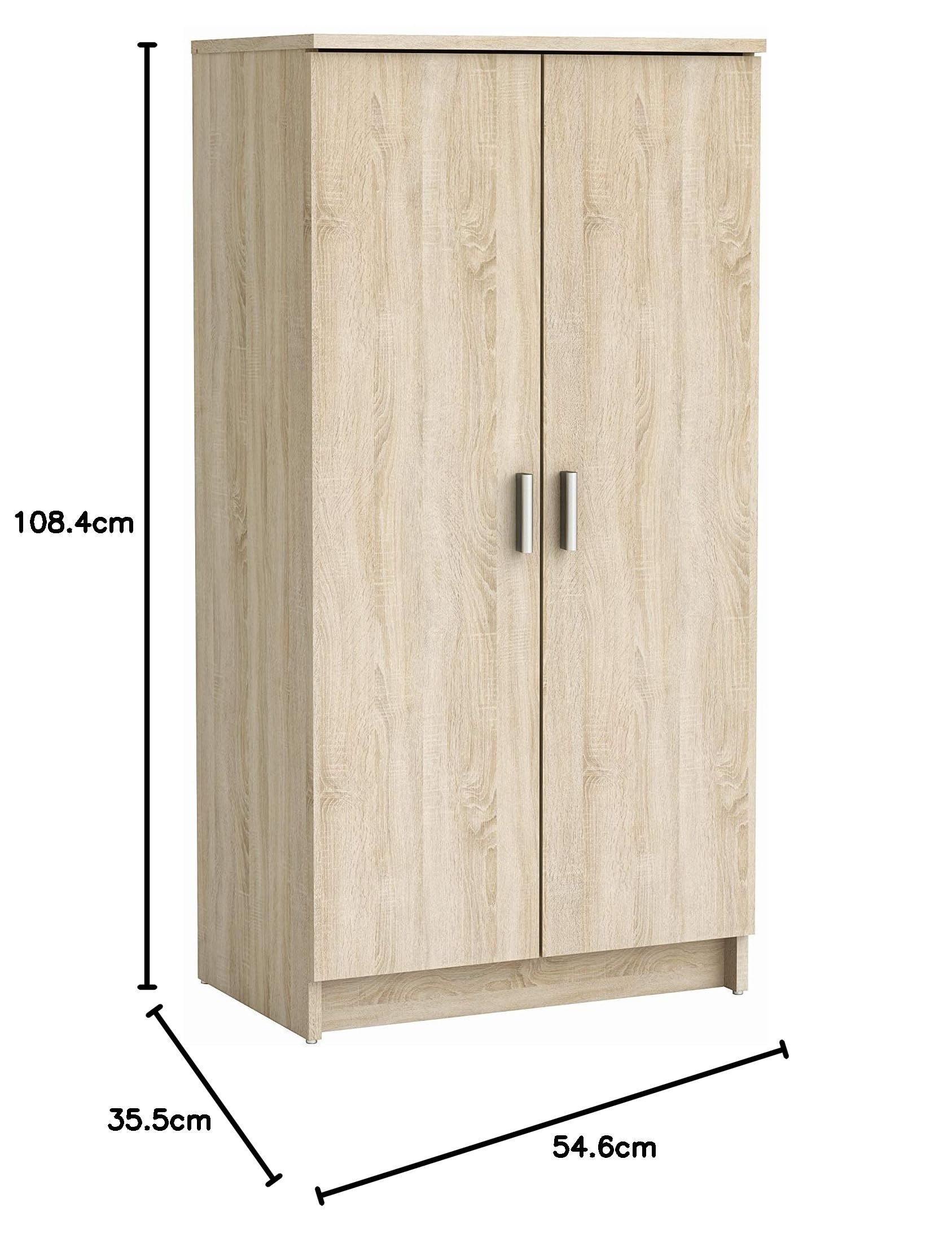 Demeyere – Meuble Chaussure Couleur Chêne – Rangement de 21 Paires de Chaussures grâce à 6 Etagères Amovibles – Armoire Fabriqué en France