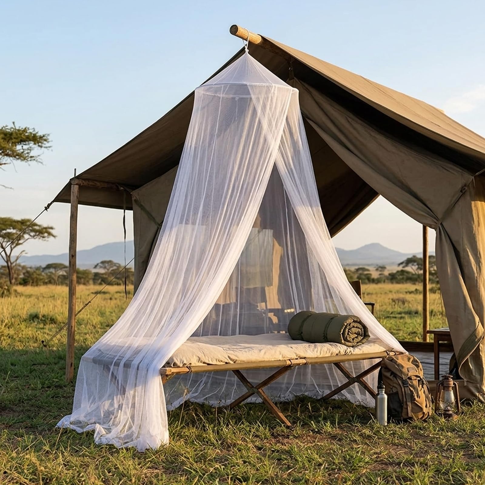 Travel Mosquito Net, Mosquito Net for Bed, Portable Bed Canopy for Double Bed, Lightweight Round Mosquito Net for Travel and Home Use — view 6