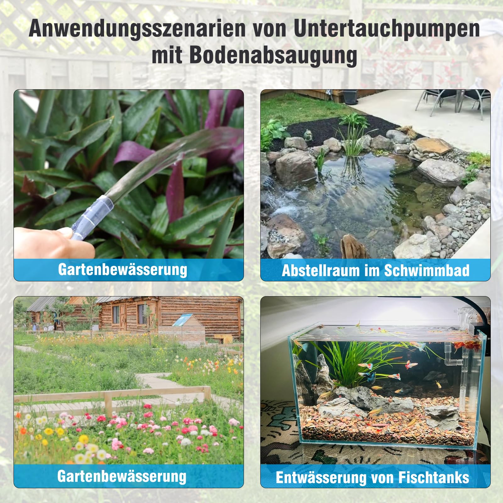 Vijverpomp en Aquariumpomp 1500 l/u - Ultra-stille Dompelpomp met