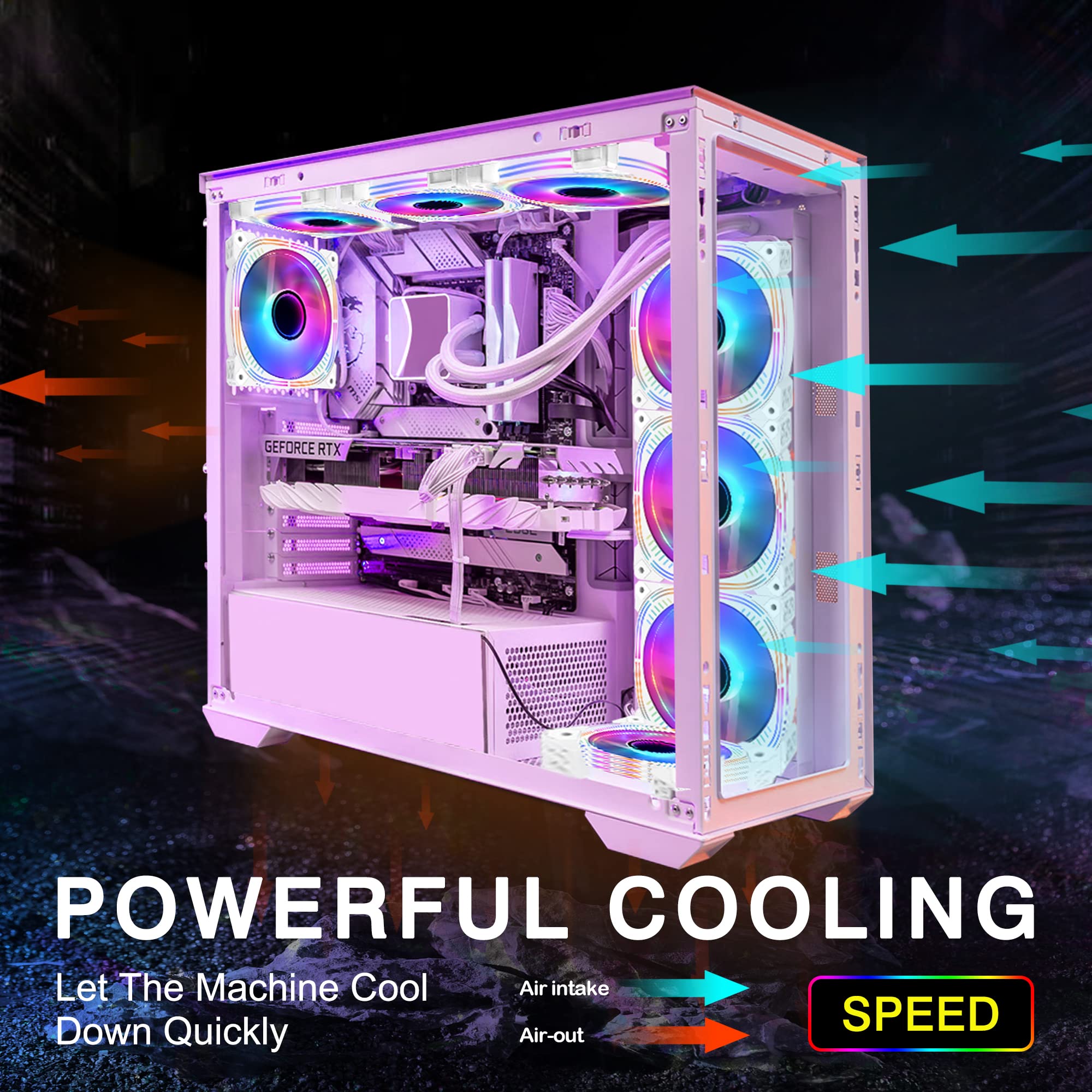 Mars Gaming - Ventilador De Alto Rendimiento Para PC, Silencioso Y