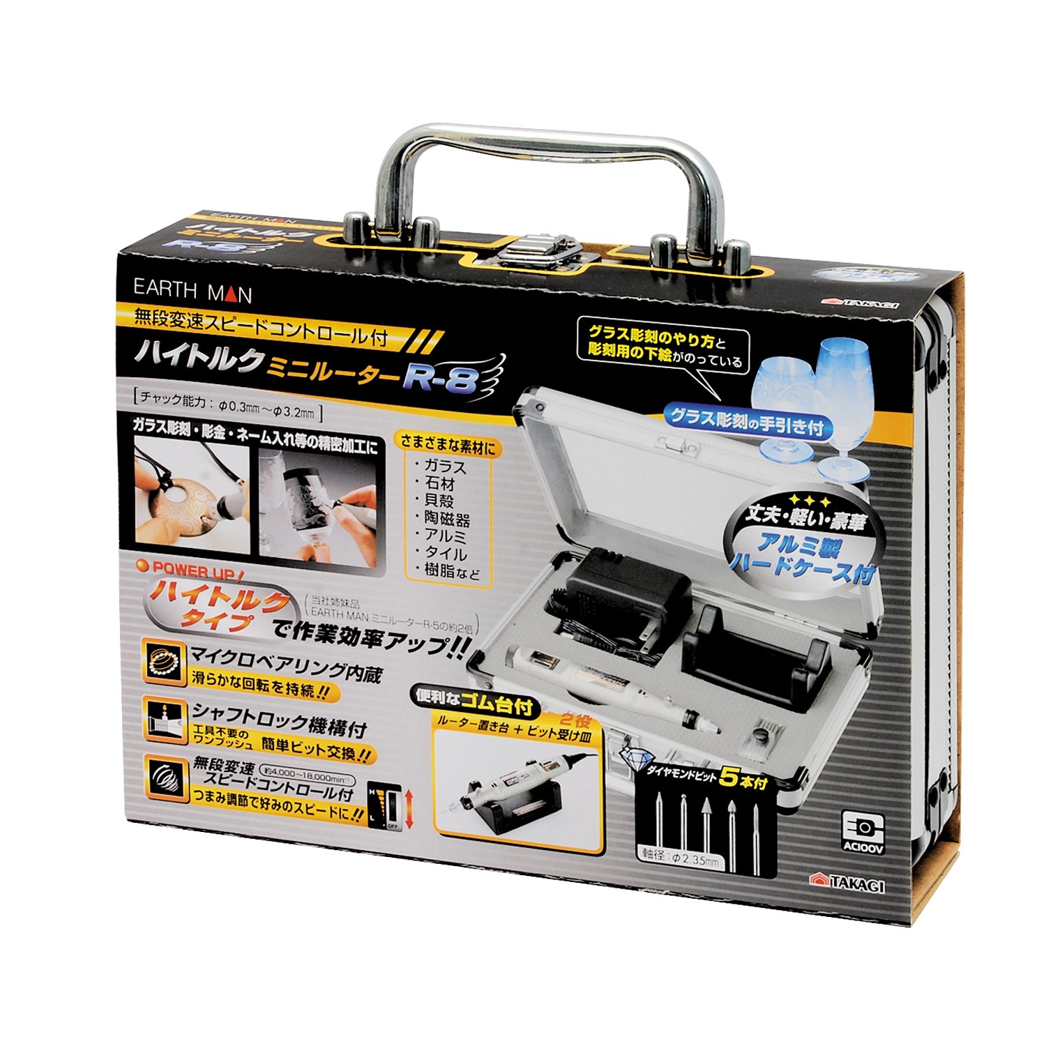 Amazon.co.jp: 高儀(Takagi) EARTH MAN ハイトルク ミニルーター 無段