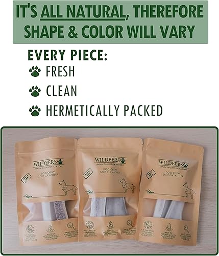 Miniatura 4 de Cuernos divididos para perros medianos, paquete de 2, fabricados en Estados Unidos, cuernos de alce de grado A, huesos masticables para razas