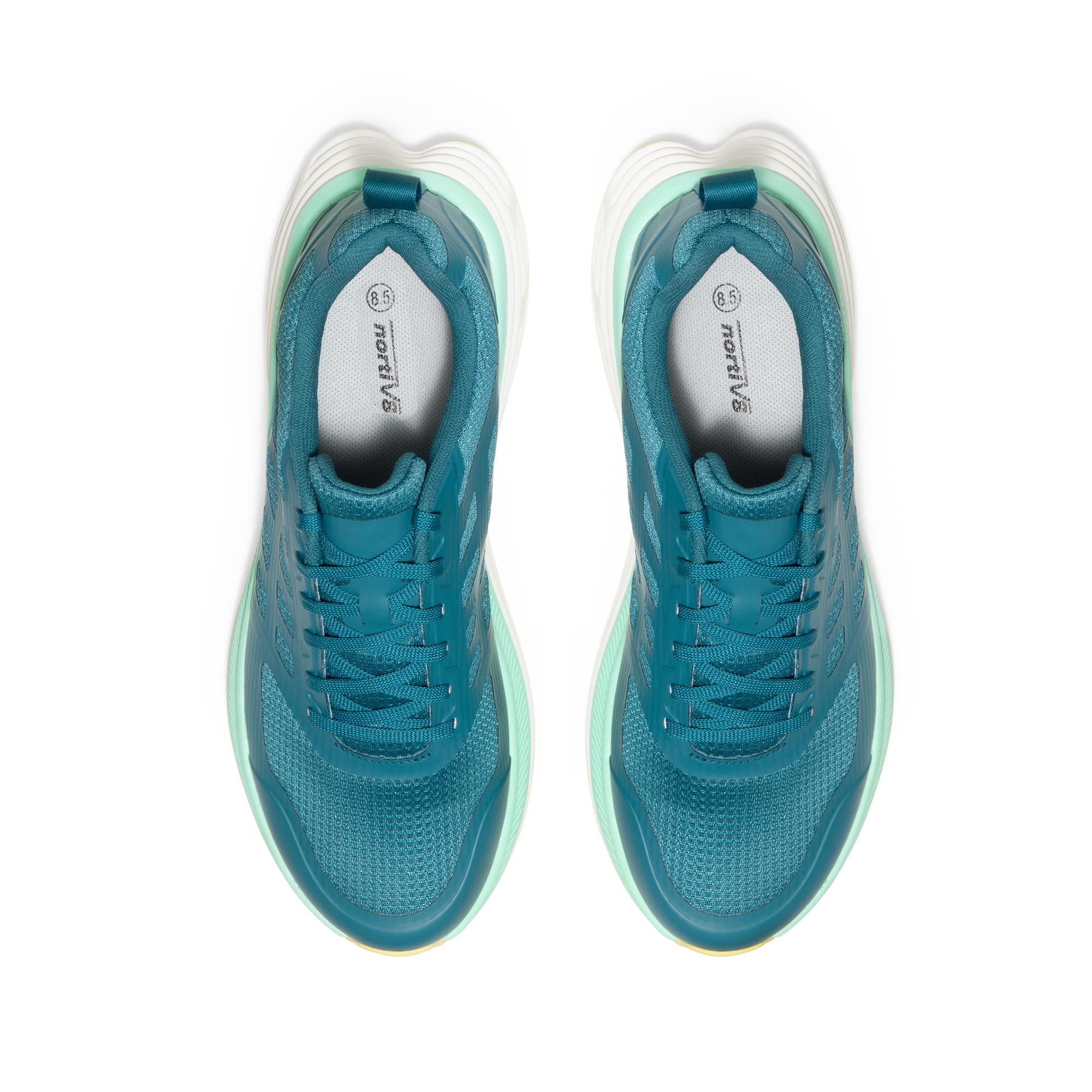NORTIV 8 Męskie buty do biegania, chodzenia, gry w tenisa, z amortyzacją, na siłownię, sportowe, atletyczne, casualowe trampki ActiveFloat, Niebieski, zielony, 9.5
