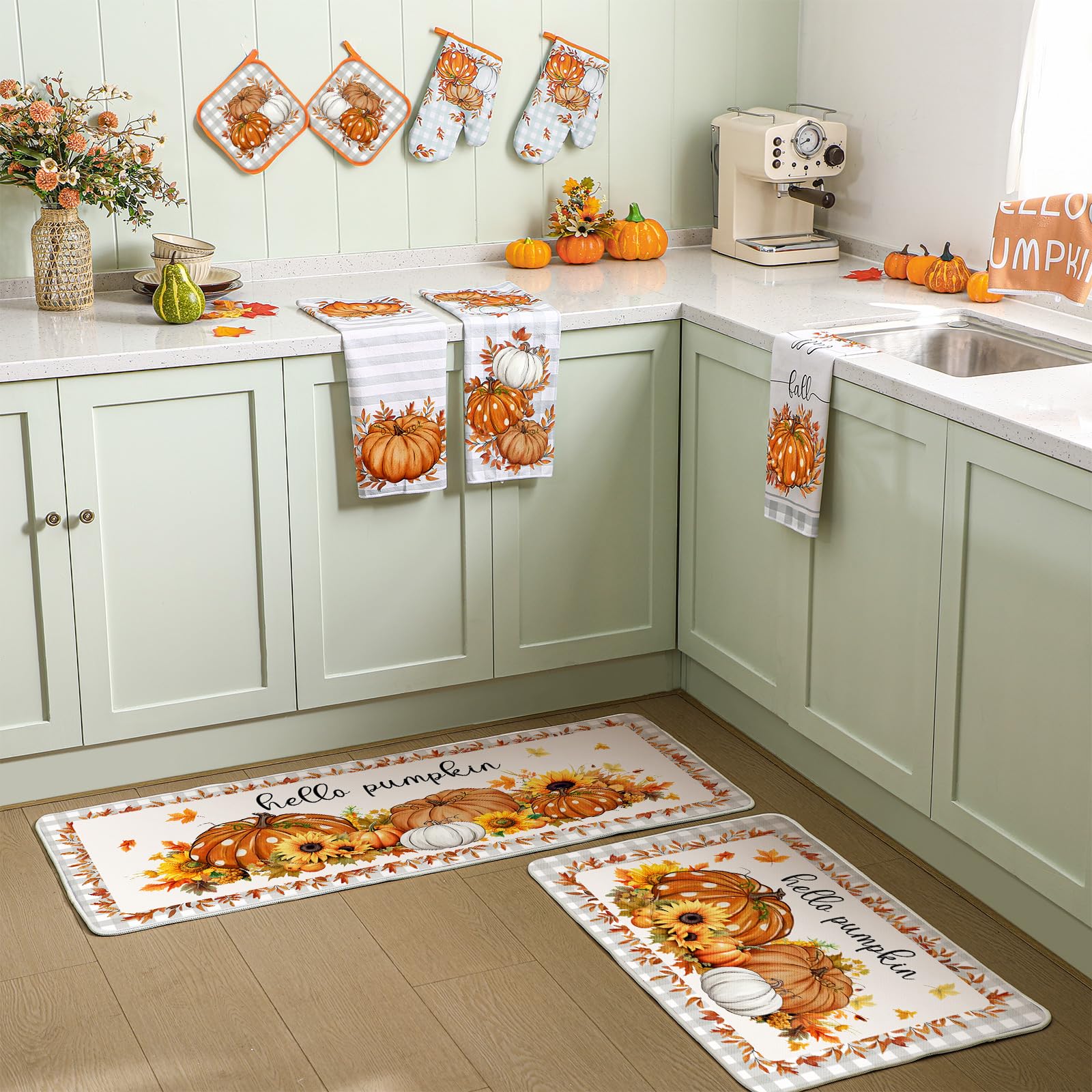 Fall Pumpkin Kitchen Decor Set - Nuanchu -3