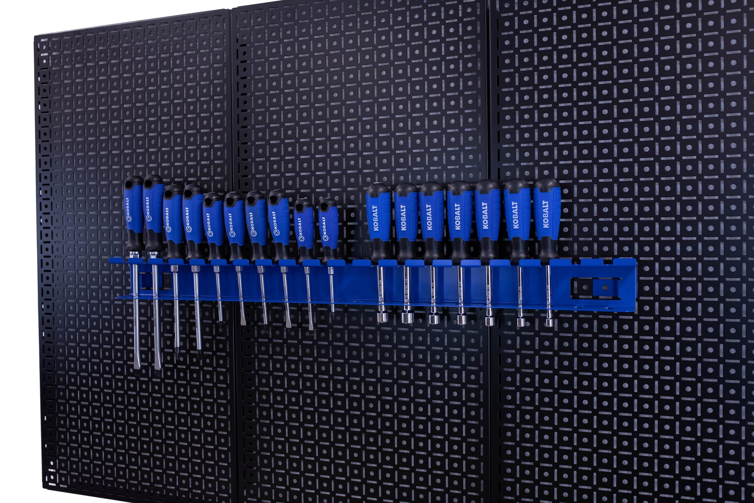 Soporte de destornillador de doble juego, azul