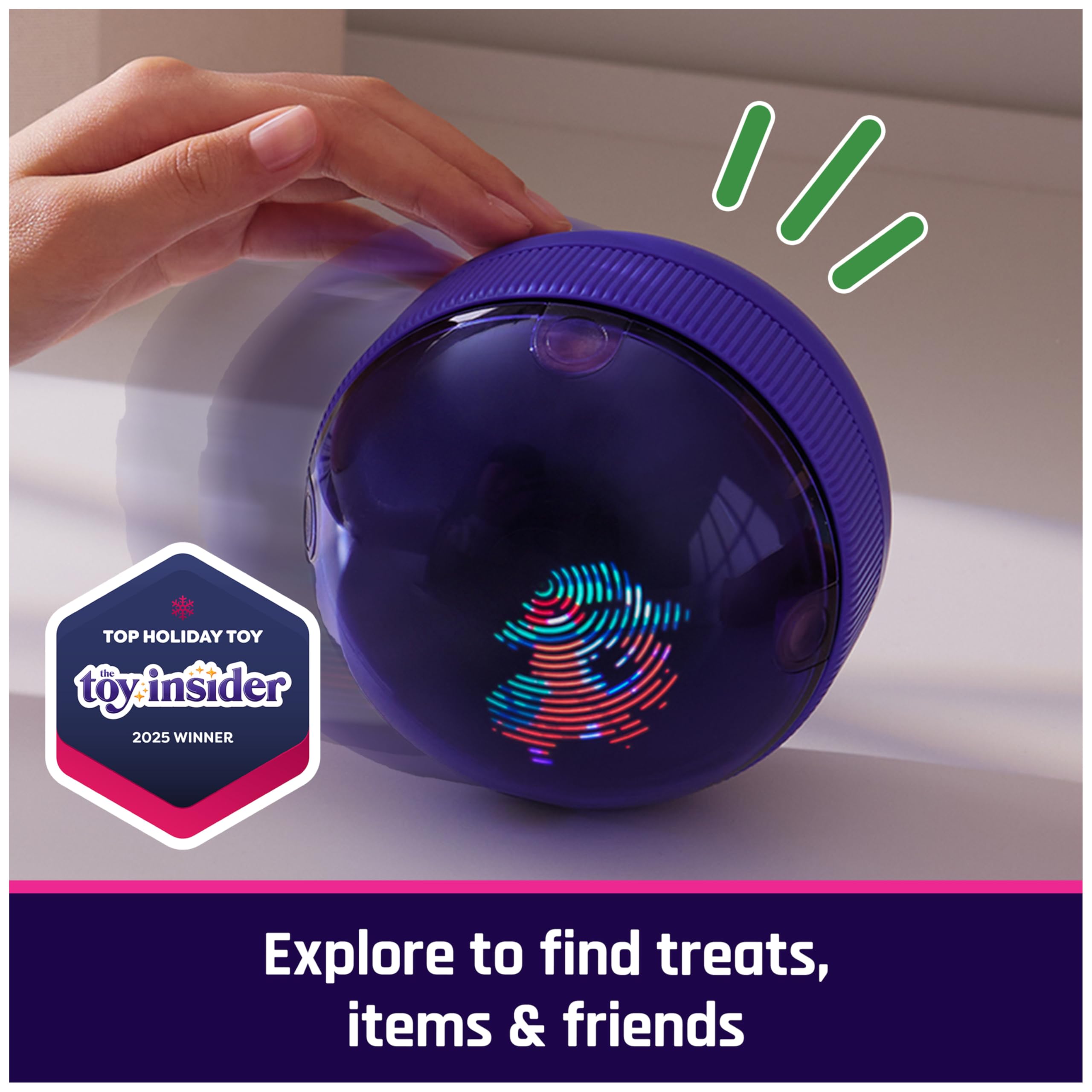 Hamster Ball Interactive Toy with Over 20 Hamsters Inside, Rolls & Reacts to Touch, Digital Pet Kids Toys for Girls & Boys Ages 5 and up