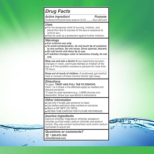 Miniatura 18 de Refresh Plus Lubricante gotas para los ojos, lágrimas artificiales sin conservantes, 0.01 fl oz (0.0 fl oz), 70 recipientes de un solo uso