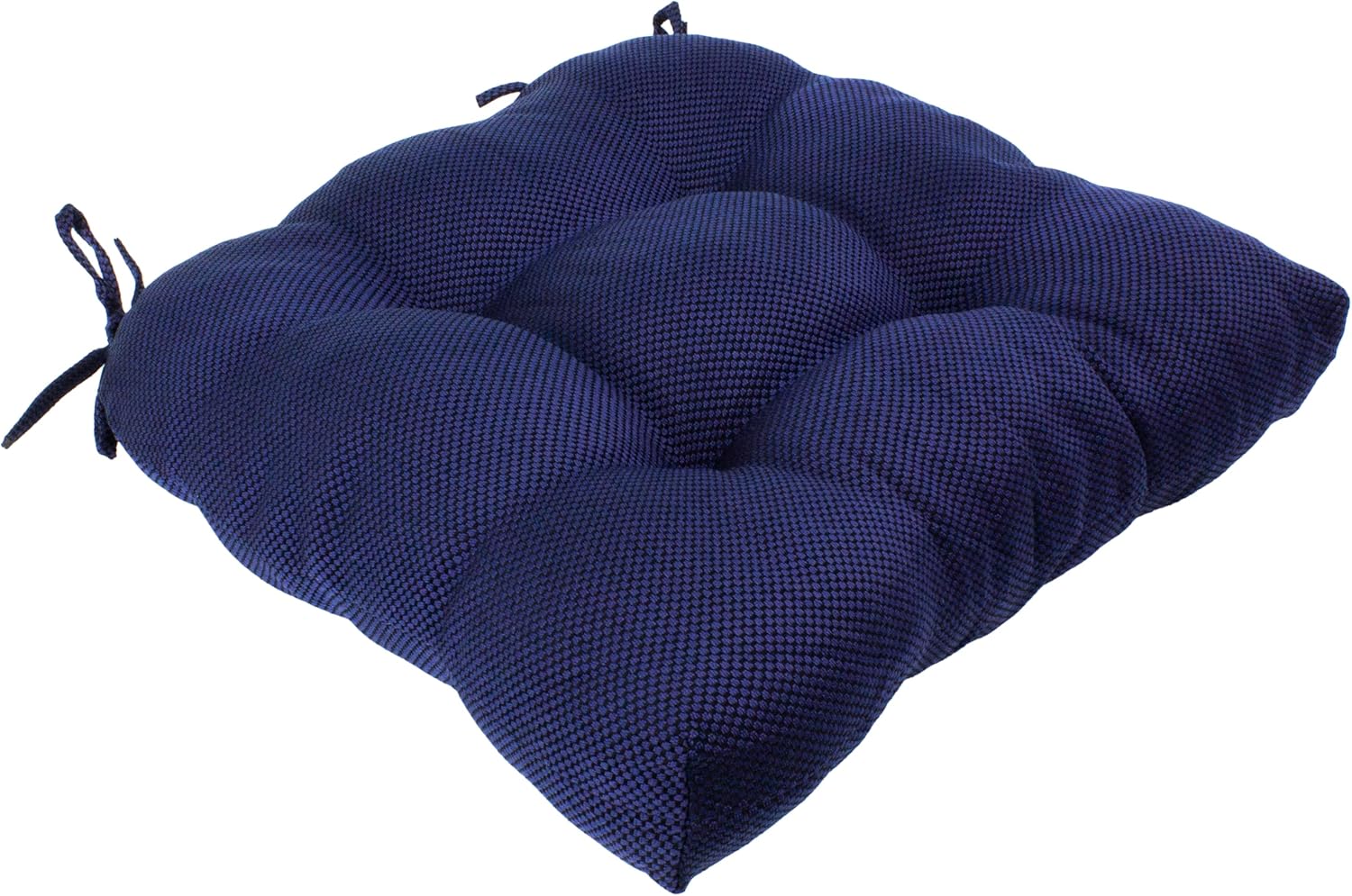 College Covers Everything Comfy Indoor/Outdoor Seat Patio D Cushion, 20 in x 20 in, Indigo and Black Modern Indigo and Black