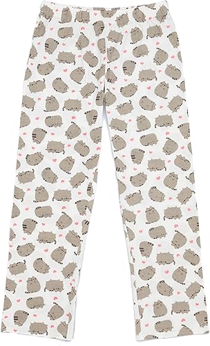 Miniatura 7 de Pusheen Pijama para mujer  Camiseta blanca de dibujos animados de gato Nah con pantalones largos  Mercancía de anime animal