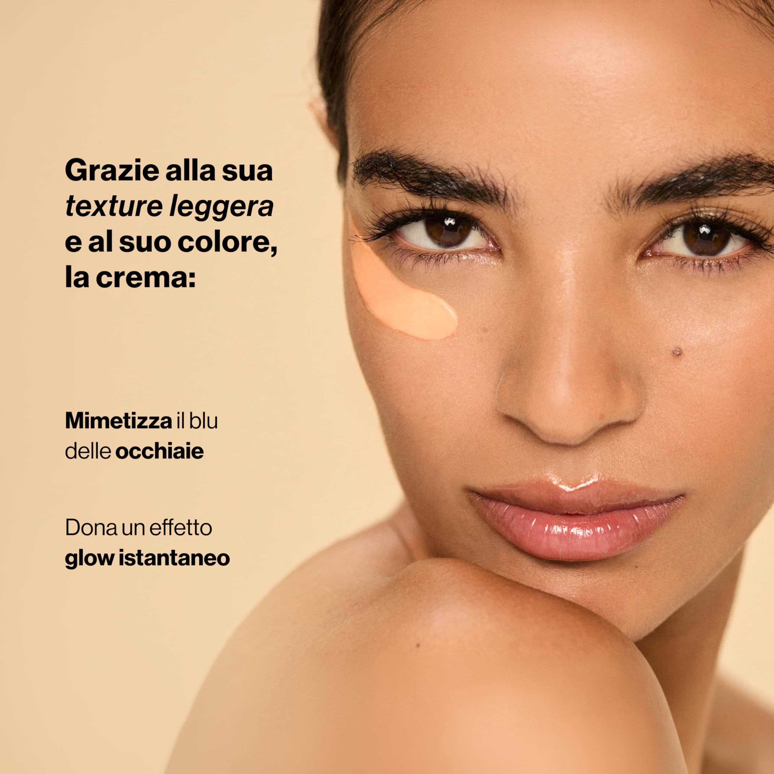 REBEYA - Crema Contorno Occhi Antiossidante Iris Libre con Caffeina e Astaxantina, Trattamento Idratante Anti-Stanchezza per Occhiaie e Borse con Texture Leggera, Uso Giorno e Sera - Made in Italy