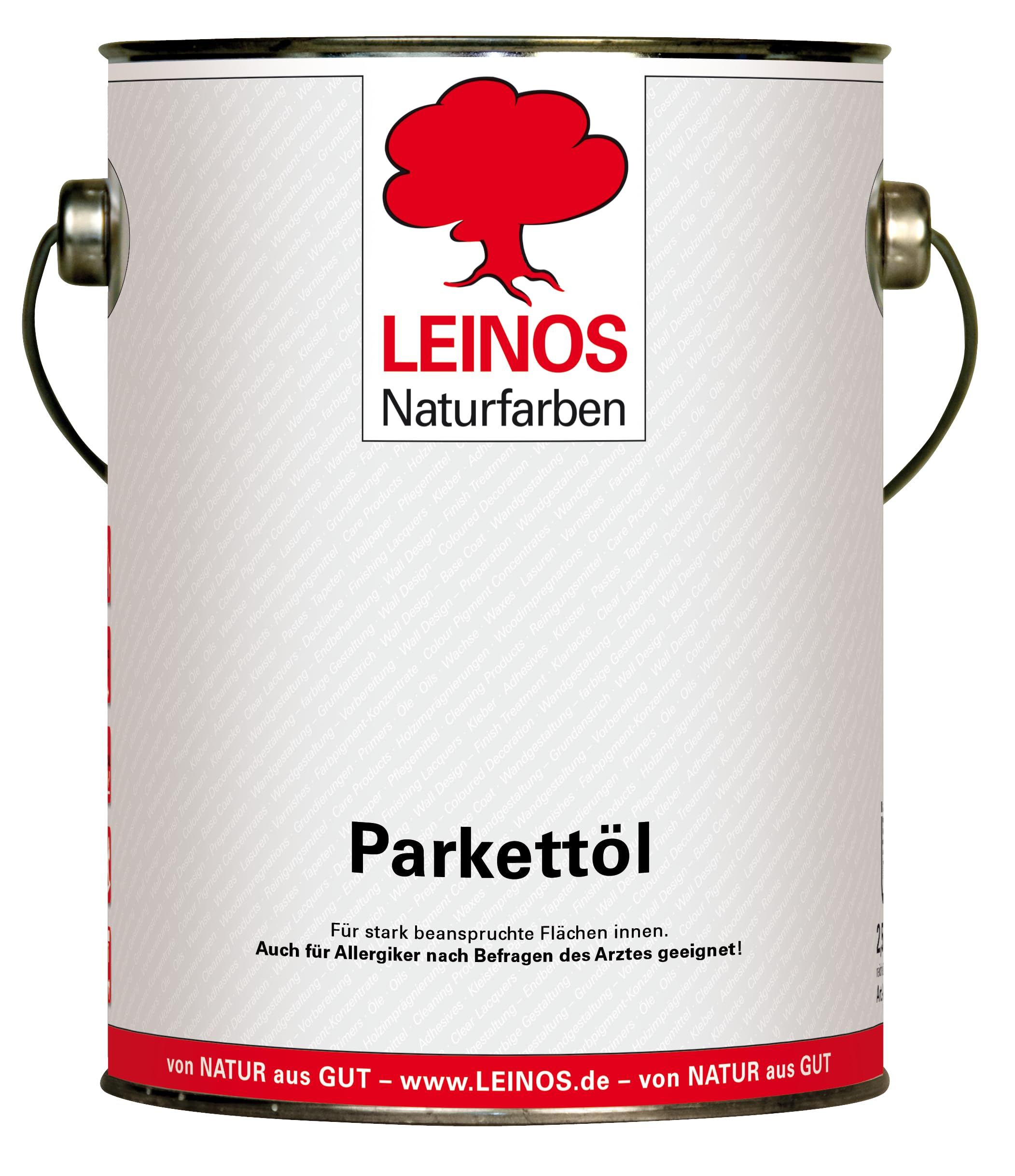 Leinos Nr. – parkettöl 252, transparente, 2,5 litros muy resistente, antirreflejo mate aceite de cera de recubrimiento de resina.