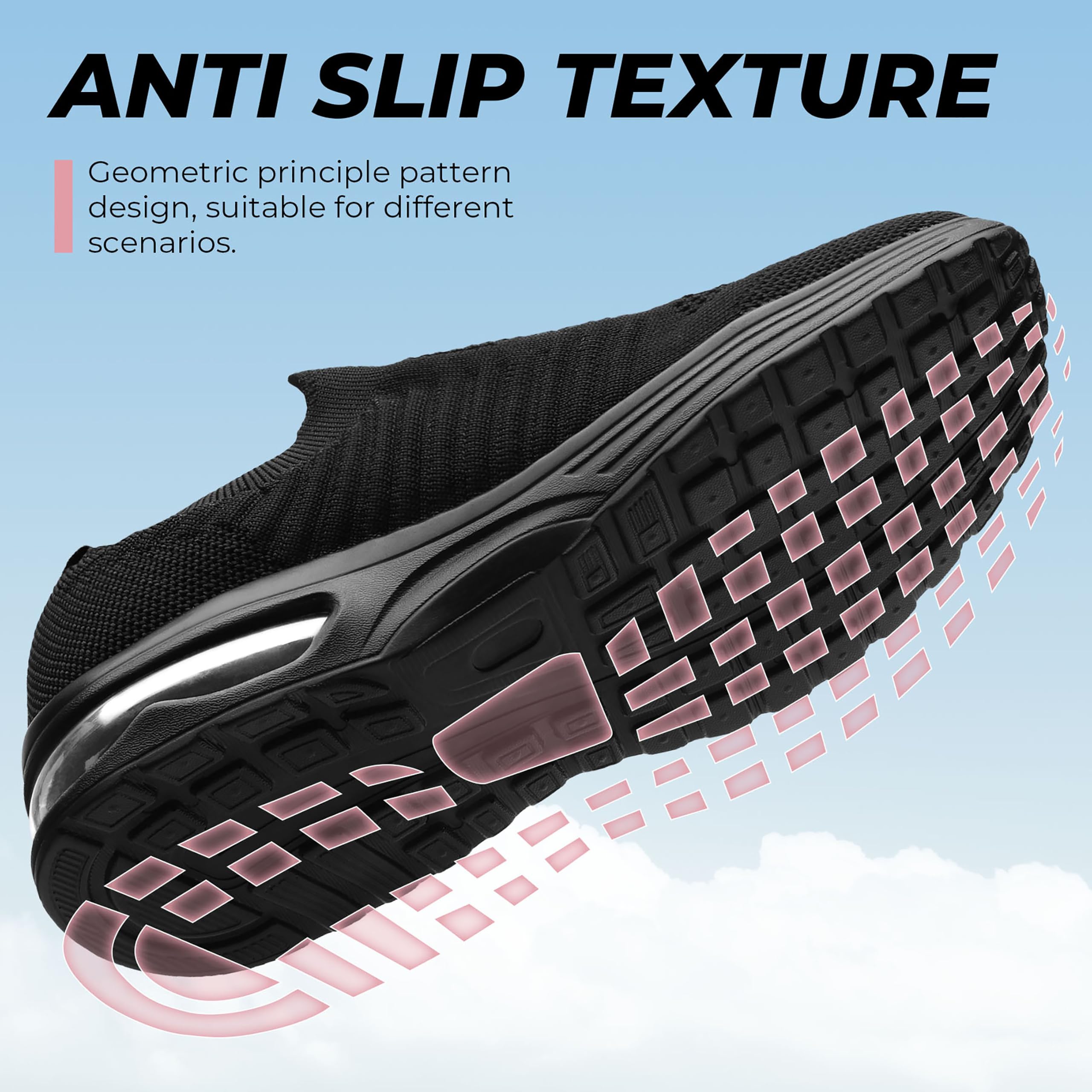 Zapatillas Mujer Slip-On Zapatillas de Deporte Zapatos Diarios sin Cordones Ligeros Cómodos 1055