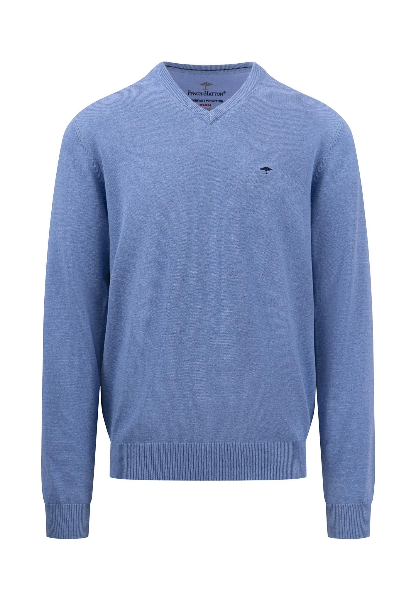 Fynch-Hatton Men's Kristallblau 1413211 V Neck Sweater 3XL Crystal Blue