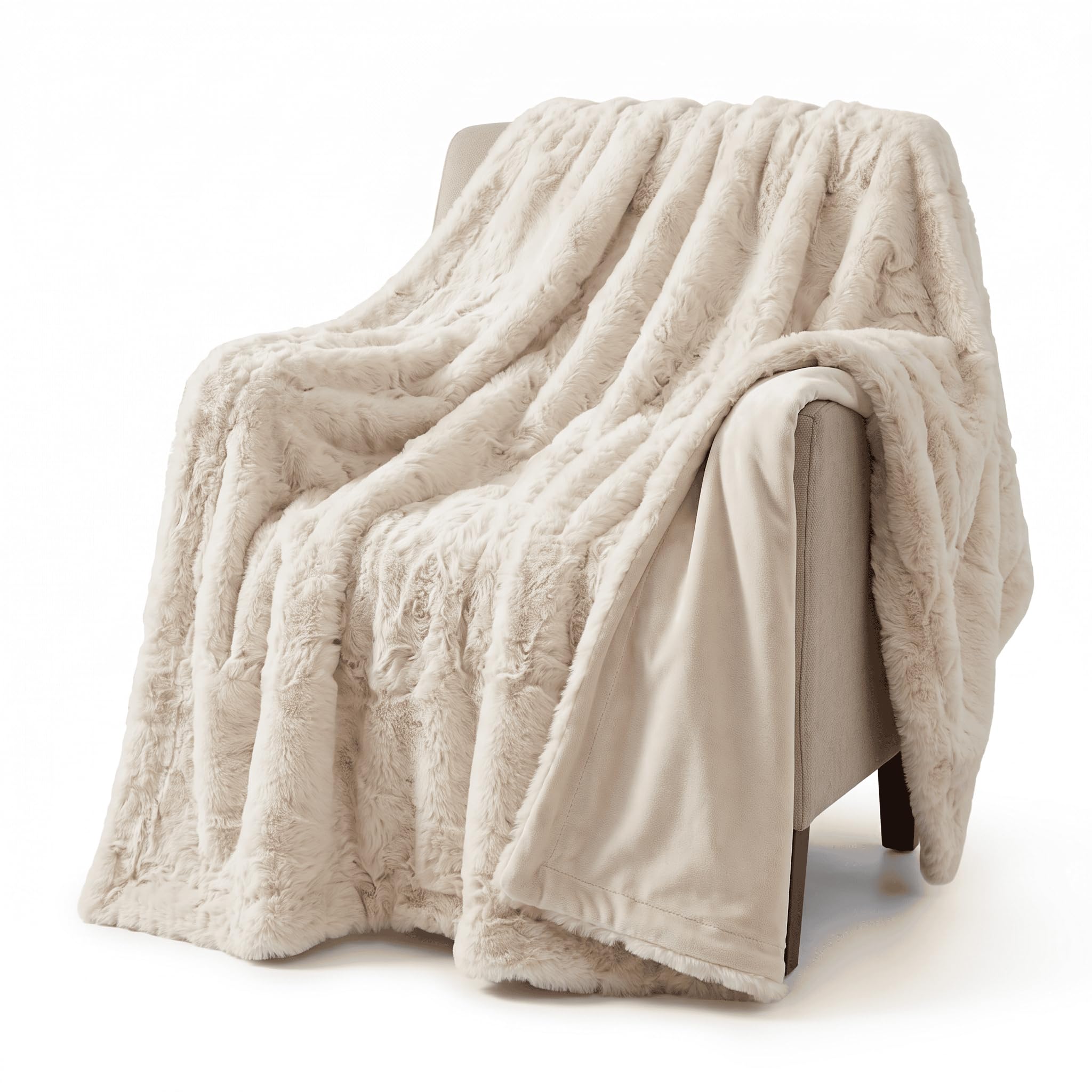 Amazon.com: XINIUSLEEP Thick Bubble Faux Fur Heated Blanket