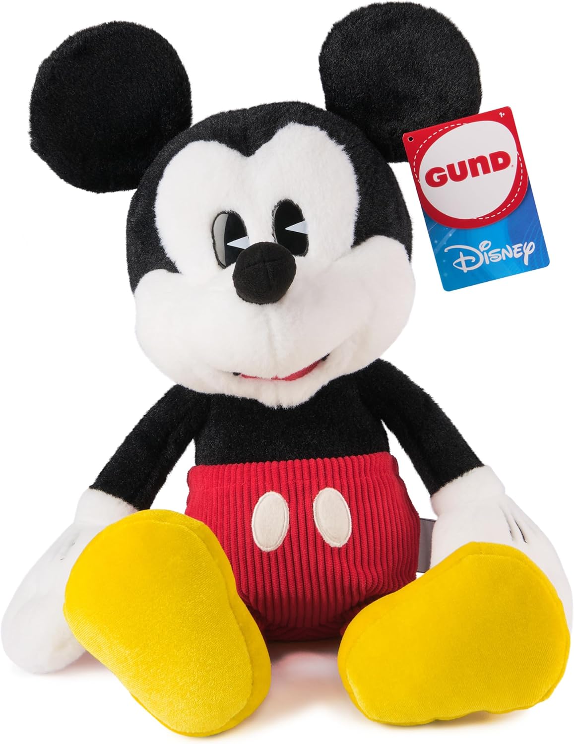 GUND Disney Official Mickey Mouse Classic Plush, Mickey and Friends, Deluxe Collector Stuffed Animal for Ages 1 and Up, Black/White, 14”