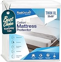 Vista 12 de Protector de colchón premium 100% impermeable, hipoalergénico, libre de vinilo, transpirable, superficie de algodón suave con bucles. -, Algodón