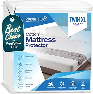 PlushDeluxe Waterproof Plush Mattress Protector