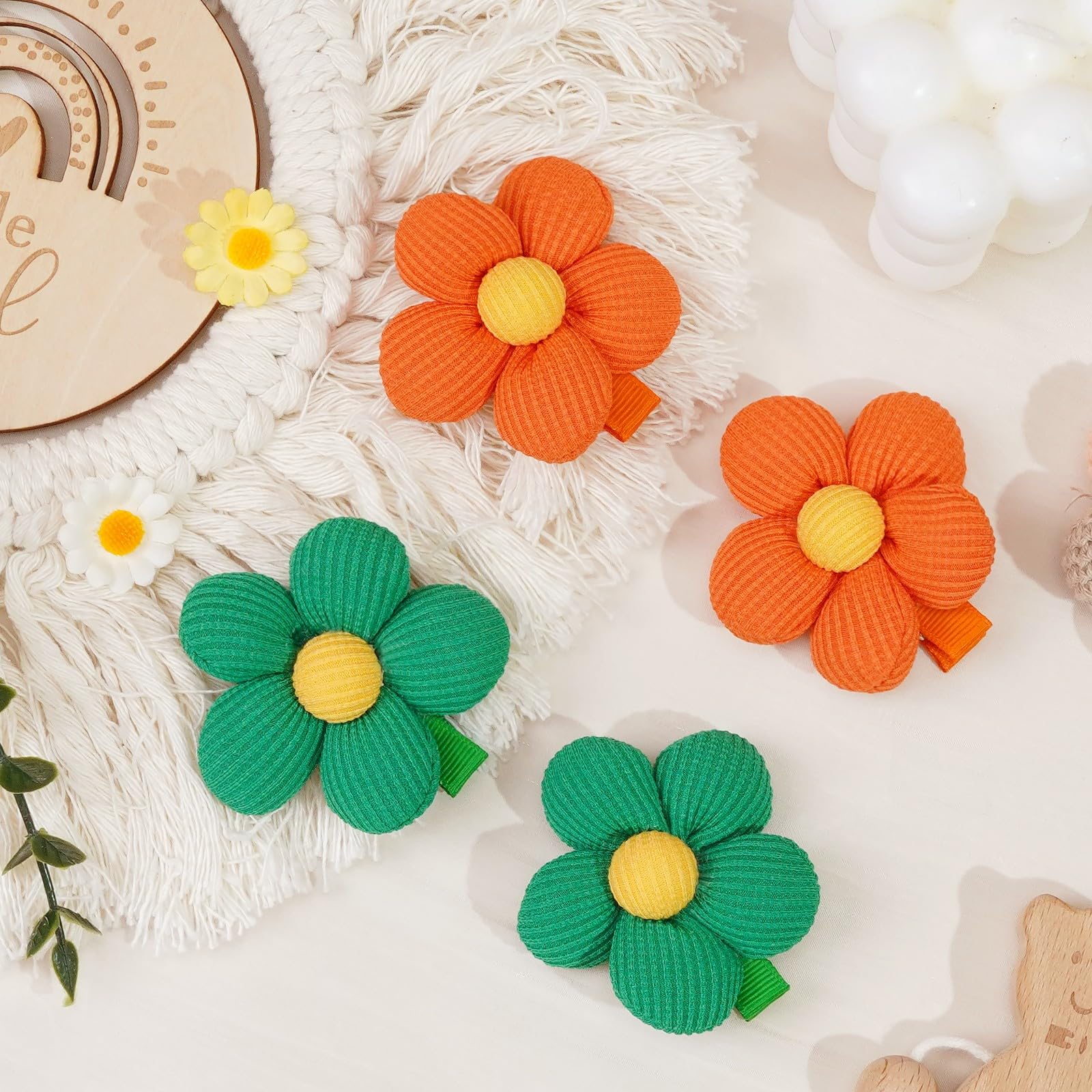 Amazon.com: CÉLLOT Flower Hair Clips,10 Pcs Non-Slip Flower Bows