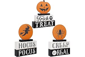 Halloween Trick or Treat Wooden Table Centerpiece