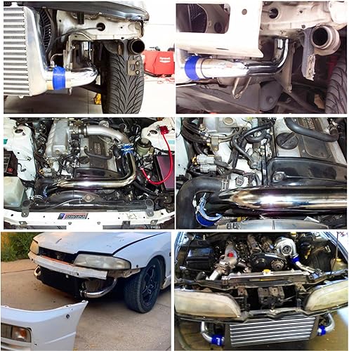 Miniatura 7 de Kit de intercooler para Nissan Skyline GT-R R32 HCR32 HNR32 RB20DET R33 ECR33 GTS RB25DET R34 ER34 GTT RB25DET, atornillado 1989-2001