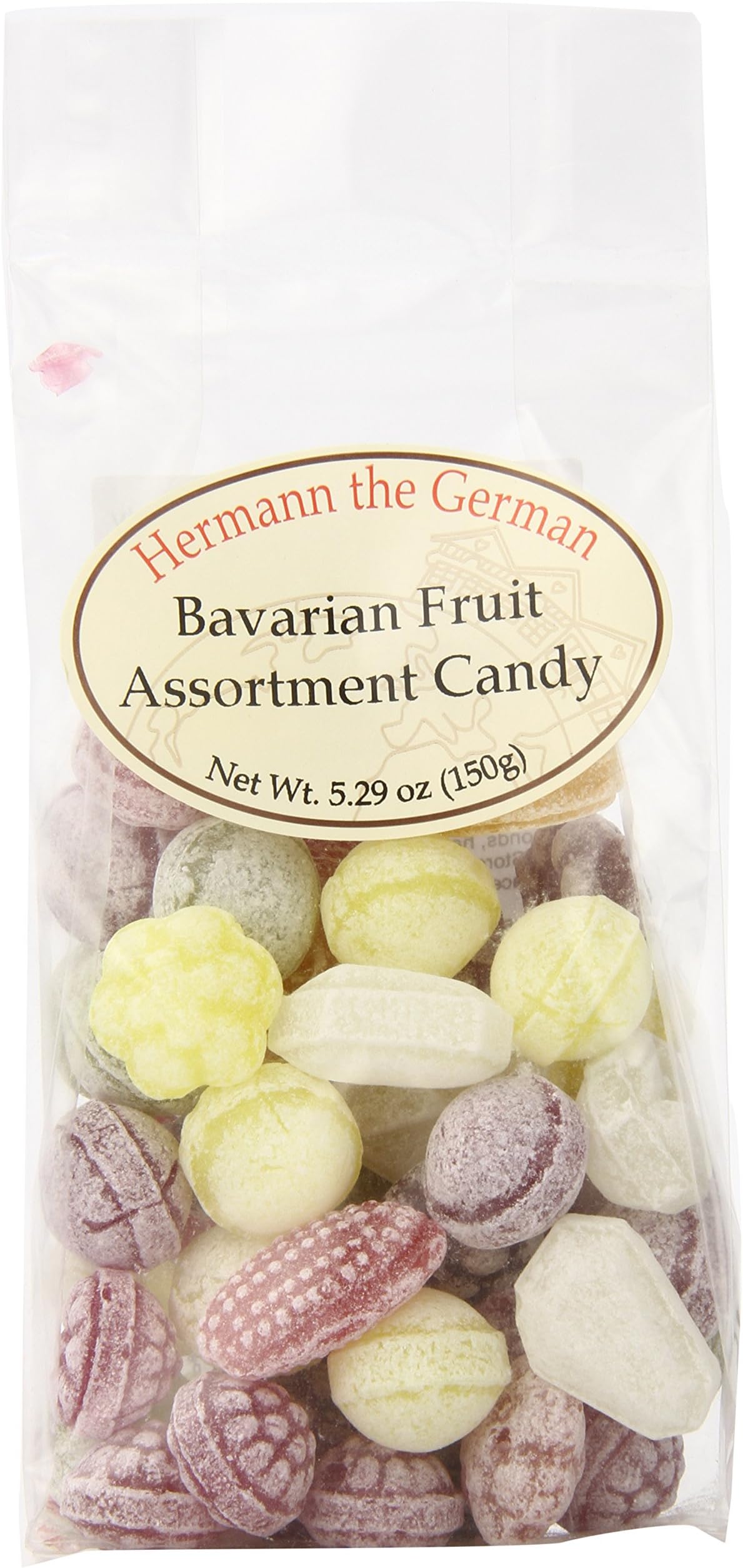 Hermann the German Bavarian Hard Candy, Fruit Assortment, 5.29 Ounce (Pack of 12)