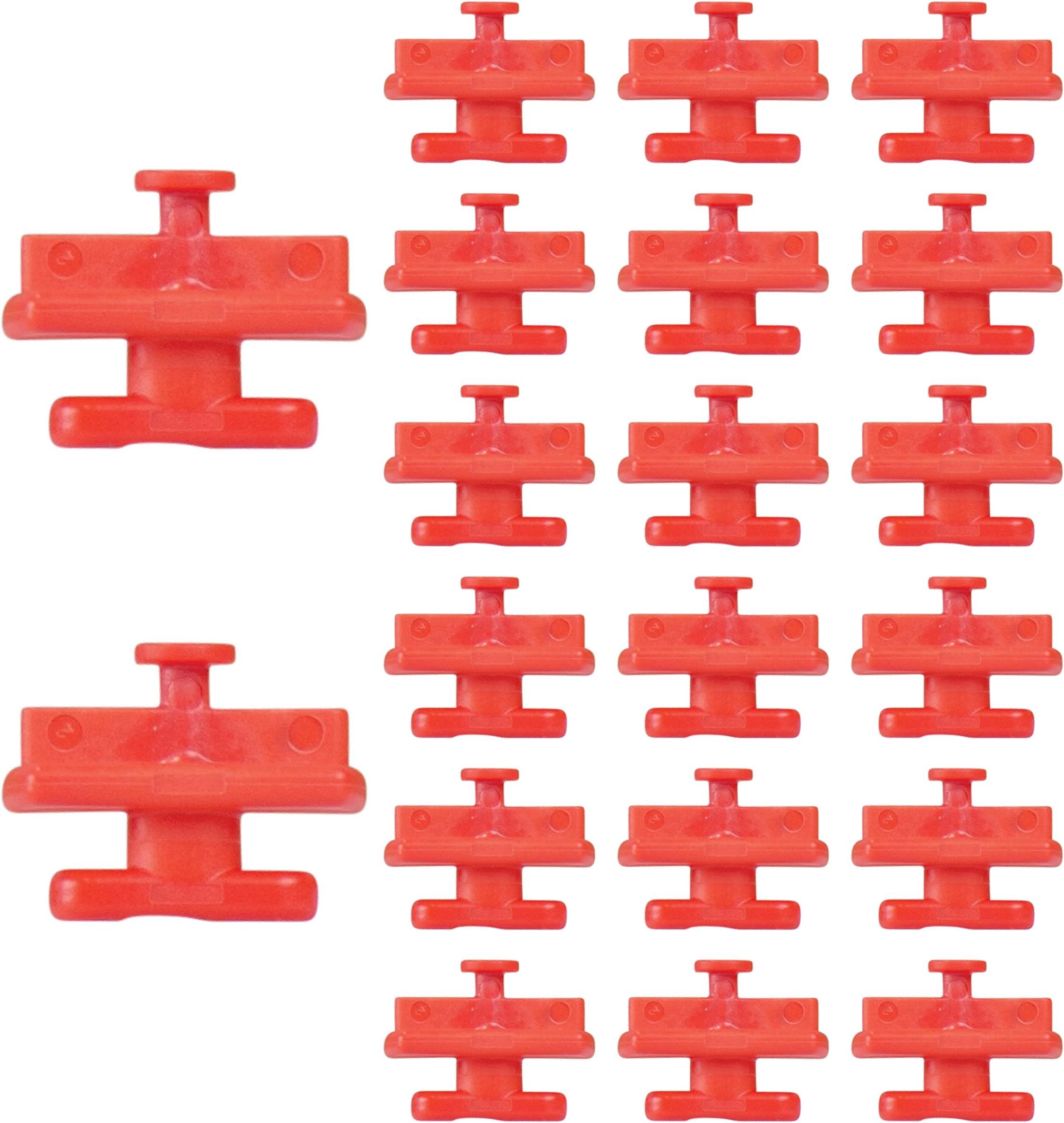 AC1051-KH-20 Keyhole Post Clips (20 Pack), Red