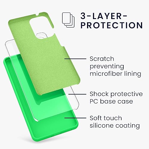 Miniatura 2 de kwmobile Funda compatible con Samsung Galaxy A53 5G - Funda de silicona TPU con acabado suave - Verde neón