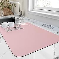 Vista 11 de Tapete de secado de platos para encimera de cocina, resistente al calor, parte trasera de goma antideslizante, súper absorbente, oculta las manchas