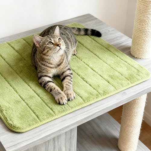 Miniatura 7 de Tapete lavable para cama de mascotas (23.6 x 15.8 pulgadas), paquete de 3 unidades para uso en interiores y exteriores, tapete suave para dormir