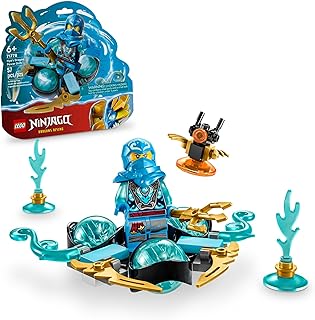LEGO NINJAGO NYAâ€™s Dragon Power Spinjitzu Drift 71778 Creative Blue Ninja Toy, Gift Idea for 6 Year Old Boys and Girls, Interactive Spinning Toys, Includes NYA Minifigure