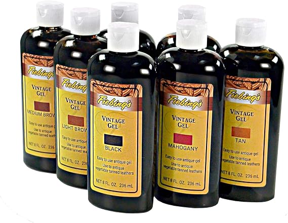 Fiebing's Vintage Gel - Black 8oz - Antique Gel for Leather