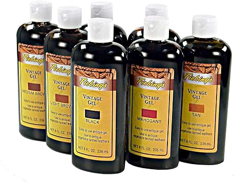 Fiebing's Vintage Gel - Black 8oz - Antique Gel for Leather