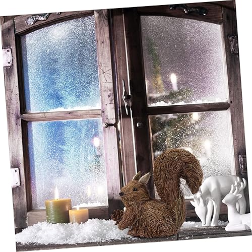 Miniatura 3 de Artibetter 3 piezas de muñeca de ardilla de escritorio, ardilla de Navidad, decoración de ardilla, estatua de ardilla, muñecas en miniatura, figura