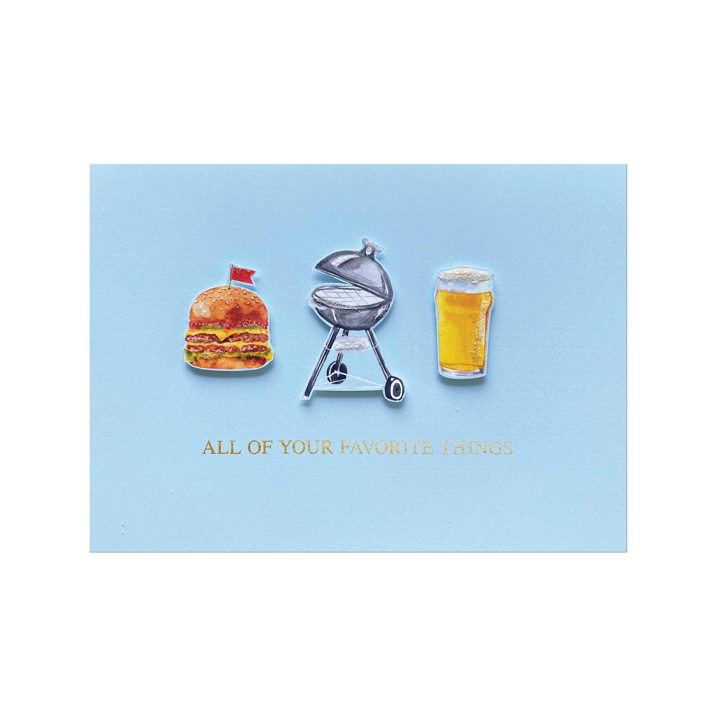 Graphique Favorite Things Handmade Card, Happy Father’s Day Card for Dad, 5" x 7"