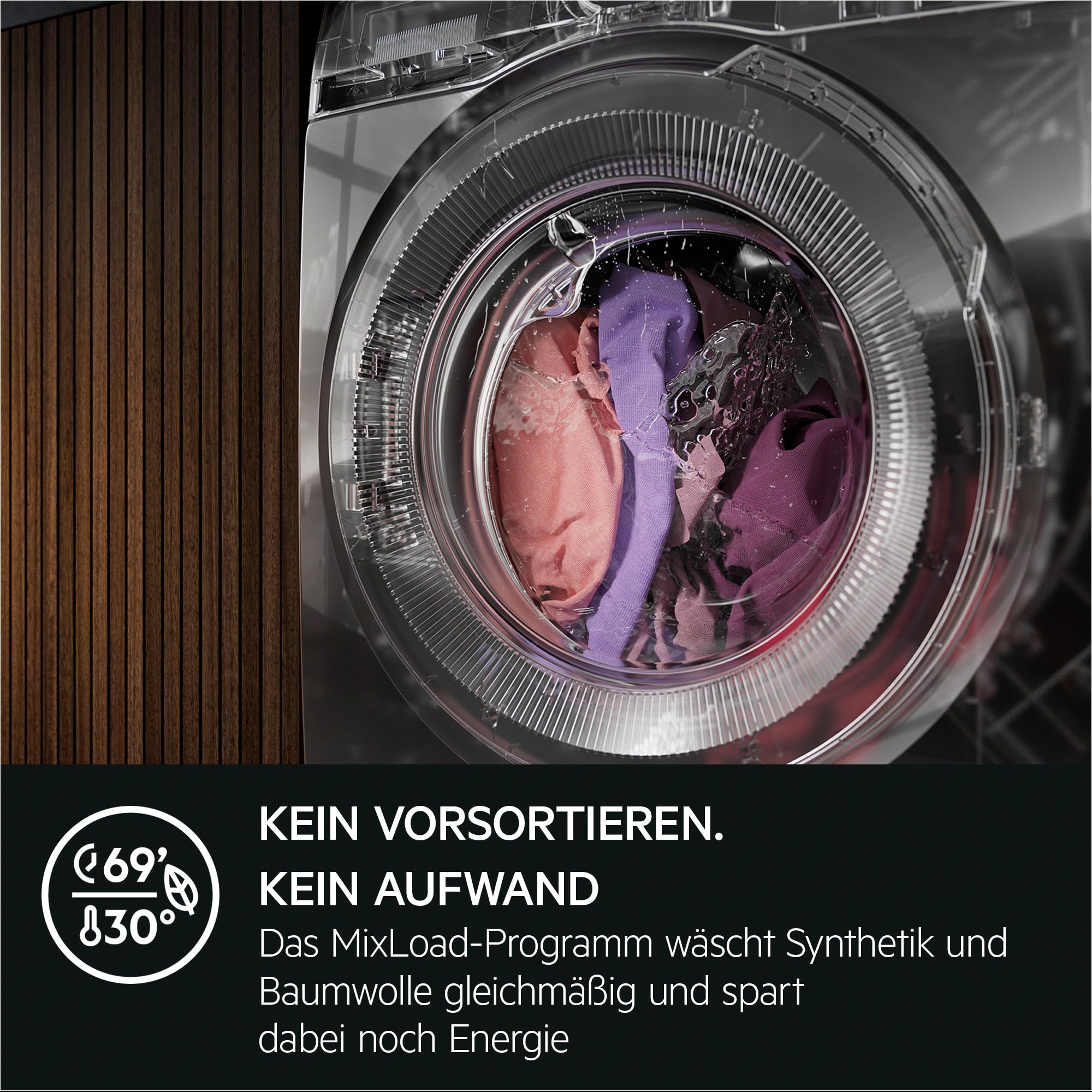 AEG Waschmaschine 9kg Serie 7000 ProSteam Dampf-Programm 1400 U/min A-20% Leise Mengenautomatik Nachlegefunktion Startzeitvorwahl Vollwasserstopp