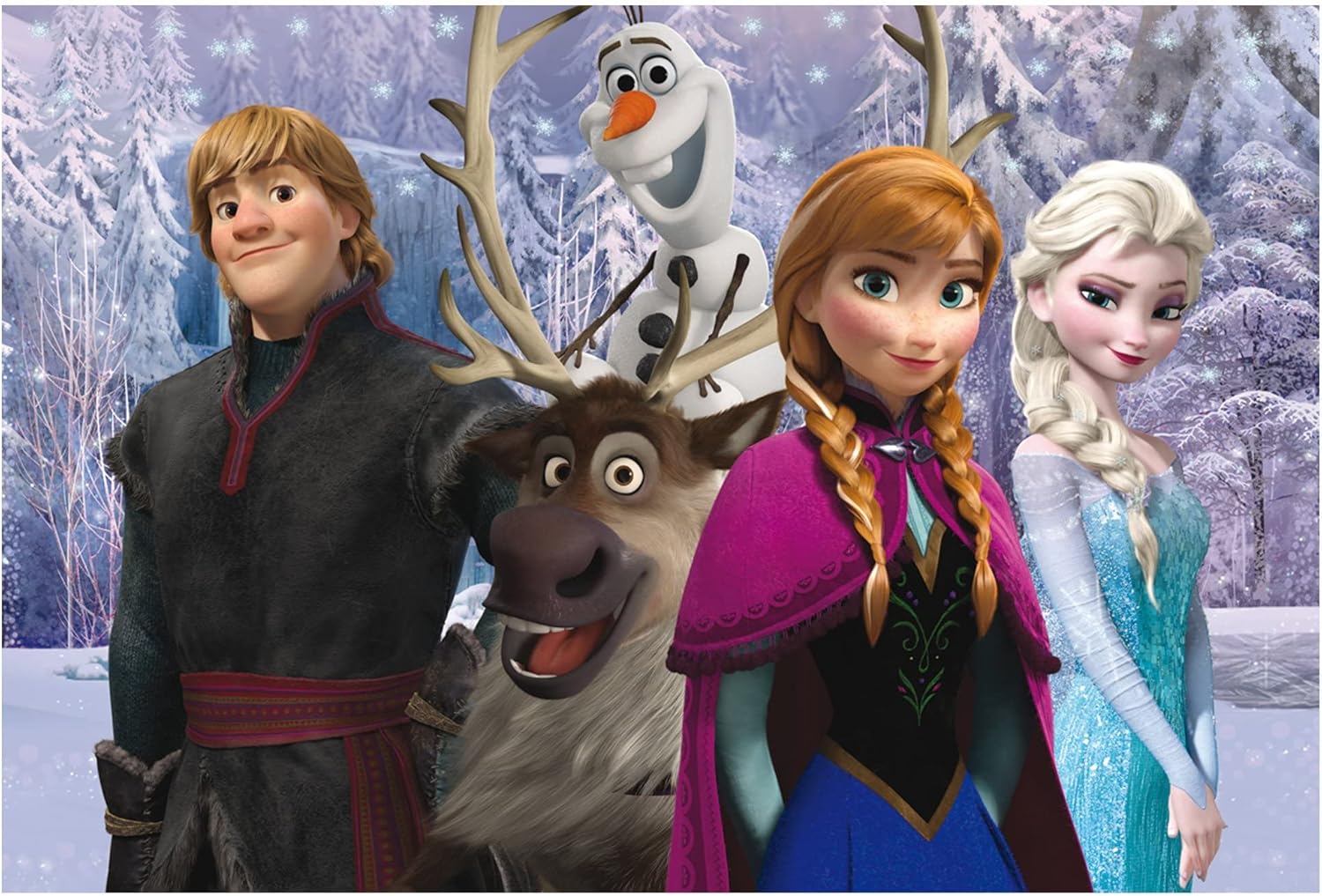 Lisciani Puzzle para niños de 108 piezas 2 en 1, Doble Cara con reverso para colorear - Disney Frozen La Reina de las Nieves 49301