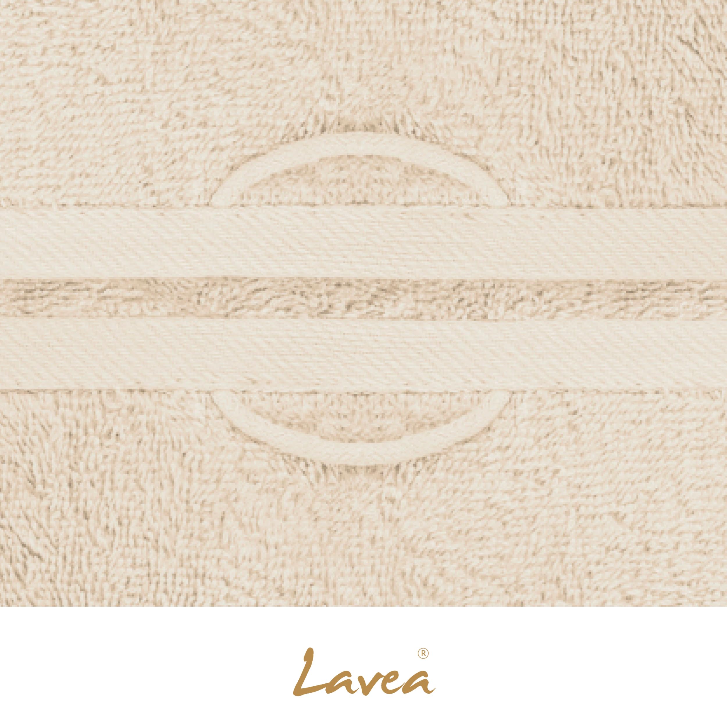 Lavea® Lot de 2 Draps de Bain 100x150 cm – Serviette de Sauna en éponge 100% Coton, Doux, Absorbant et Résistant – Idéal Salle de Bain, Spa, Hôtel - Crème
