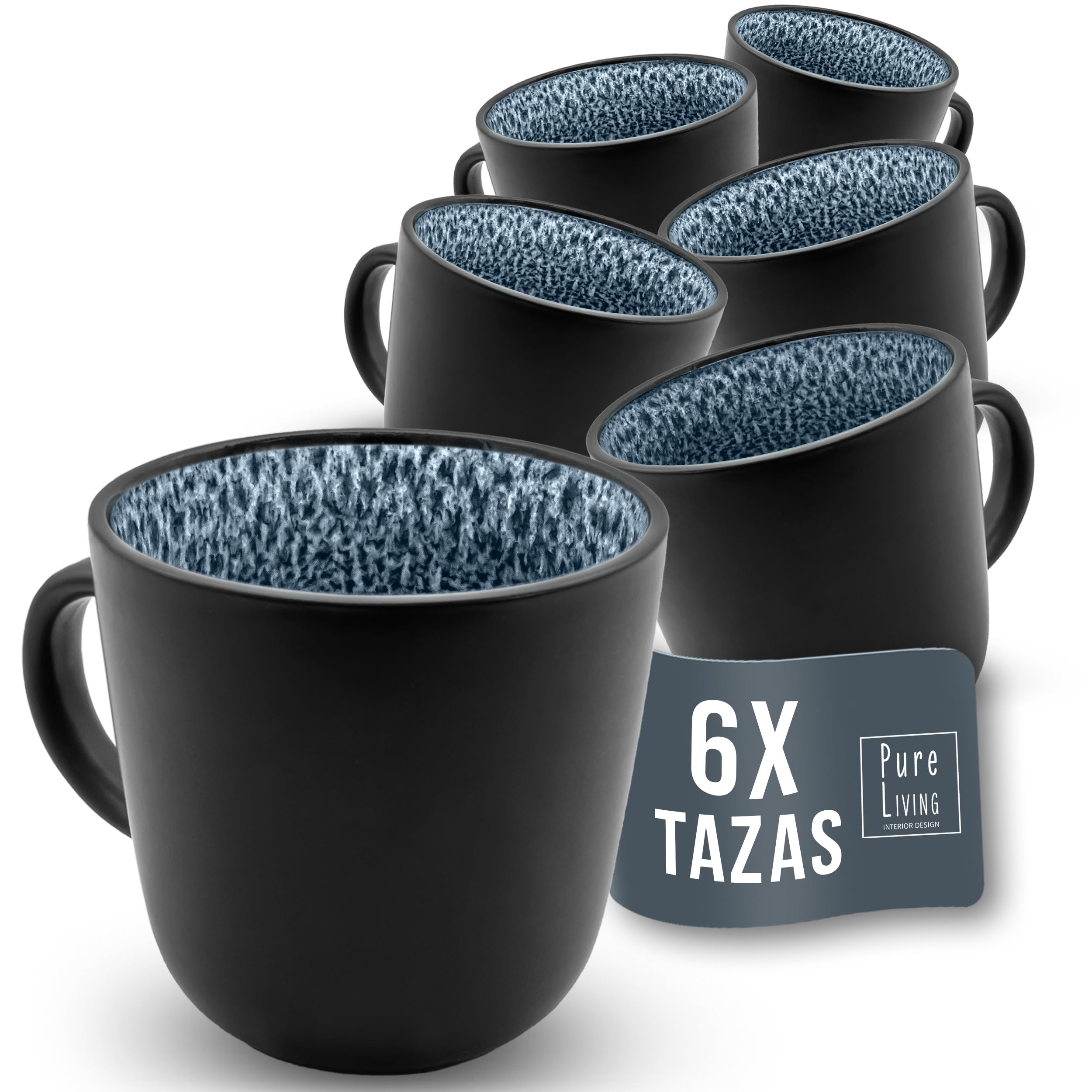 Juego de 6 platos hondos Ibiza – gres premium, resistente a los arañazos, apto para lavavajillas, microondas – Elegante juego de platos hondos – Platos de pasta hondos grandes – Pure Living vajilla — view 22