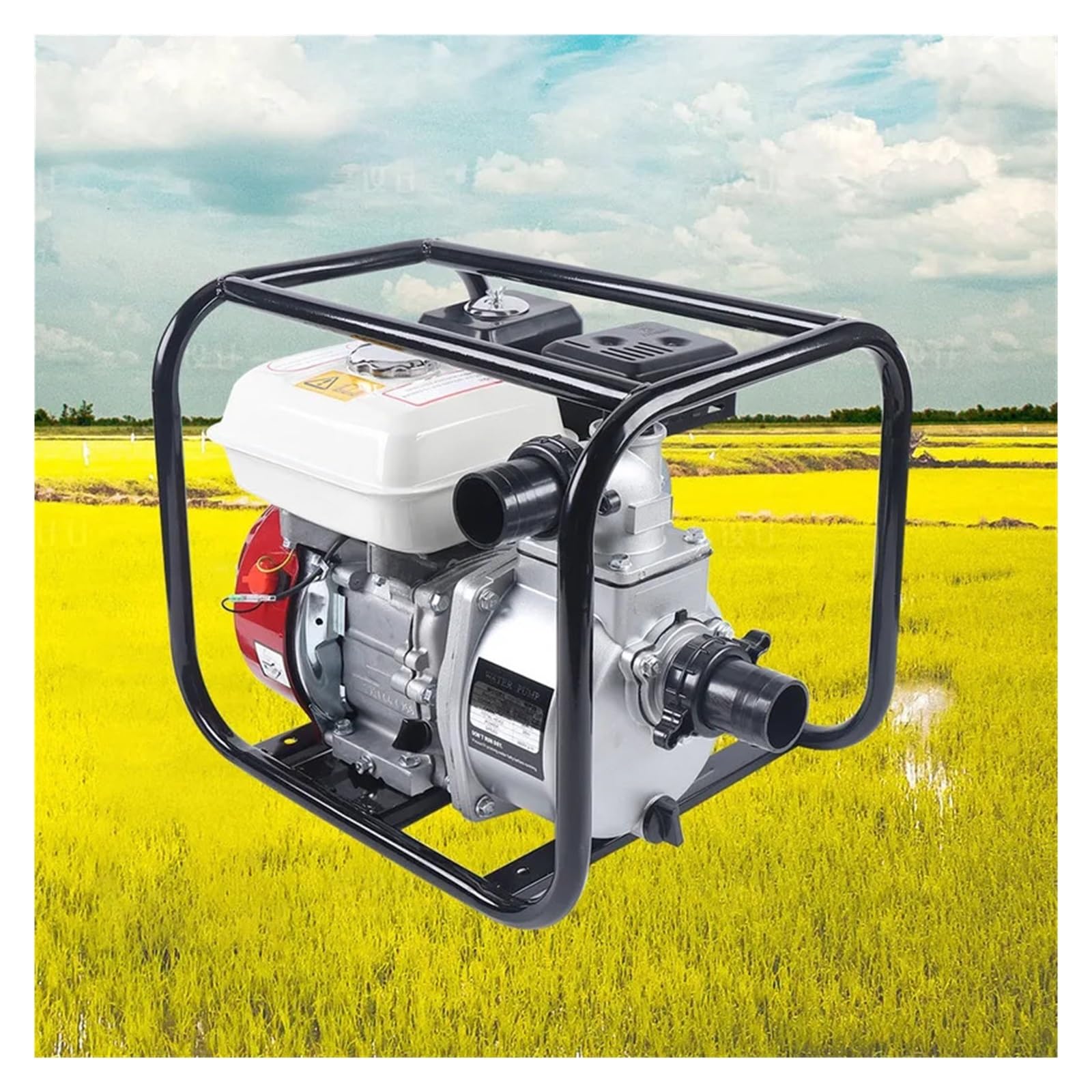 Bomba De Agua Gasolina 210 CC Y 6,5 HP, 4 Tiempos, For Trasvase, For Riego, Piscinas Herramientas Rendimiento Potente